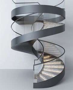 <span class=keywords><strong>Alucasa</strong></span> House Interior Escalera personalizada Caracol moderno Interior Villa Circular Starcase Escaleras de hierro en espiral de lujo de Foshan - Product Image 1