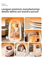 Cabine de sauna à vapeur en gros, avec générateur de vapeur de 3 L, télécommande, chaise pliante pour la détoxification, la relaxation