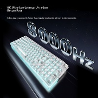 Clavier mécanique filaire Dareu Cool98RT Ice Blade à axe magnétique, bande lumineuse transparente RGB, pour gaming e-sport, personnalisable, haute performance