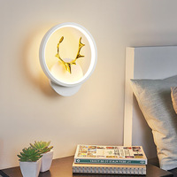Vanity Escalier Appliques D'angle Applique LED Chambre Fer Applique Creative Intérieur Chevet Dimmable B22 Ampoule Base