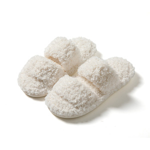 Wholesale Hot Sale PVC Sole Furry <b>Slippers</b> for Women Plush Upper Material Personalized <b>Slippers</b> for Women With Hot Sale - Product Image 3
