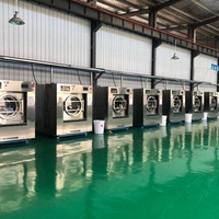 Équipement de blanchisserie pour hôtels commerciaux, machine à laver industrielle entièrement automatique en acier inoxydable de 100 kg à vendre