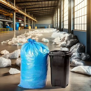 Heavy Duty 60-Liter Plastic Trash <b>Bag</b> Turkey Drawstring Side Gusset Shrink <b>Bag</b> with <b>Heat</b> <b>Sealing</b> Garbage Scented - Product Image 3