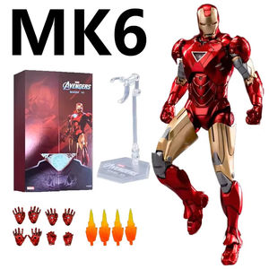 Zd Toys Originale Marvel <span class=keywords><strong>Action</strong></span> Figure in Scala 1/10 <span class=keywords><strong>Iron</strong></span> <span class=keywords><strong>Man</strong></span> Edizione 10° Anniversario Modello MK 6 in Plastica con Giunti Mobili Non si Illumina - Product Image 2