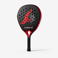 Raqueta de Pádel JAS Sport Ready Ship de Fibra de Carbono 18K, 22 mm, Nylon 3D Spin, Acabado Arena, Diamante, Ligera, Ecológica y Duradera