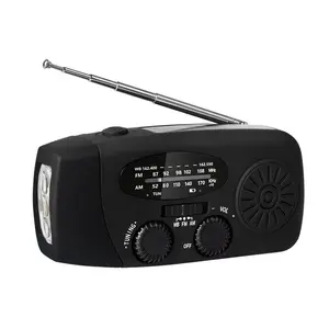 Factory Custom Portable Emergency Radio Fm Led Radio With Hand Crank Charger