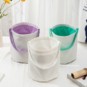 <span class=keywords><strong>2021</strong></span> nueva llegada bolsa de dulces en blanco de Pascua sublimación bolsa de regalo de conejo cesta - Product Image 3