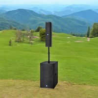 Haut-parleur colonne Hzaudio LL6 en néodyme 480W stéréo pleine gamme 4 pouces avec subwoofer 15 pouces, enceinte en bois écologique pour home cinéma