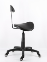 Tabouret de travail ergonomique moderne DEYI ST222 réglable en hauteur avec dossier et roulettes, idéal pour les hôpitaux