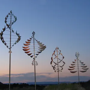 Garden kupfer wind spinner stahl skulptur im freien kinetische skulptur für verkauf