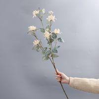 Bouquet décoratif en plastique pour la maison, le bureau, la décoration de jardin, la fête des mères, lotus, fleurs artificielles légères faites à la main