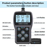 Detector de Fallas de Automóviles OBD, Instrumento de Diagnóstico de Batería, Escáner OBD2 MS310 OLIVER, Compatible con Voltaje de 5-30V