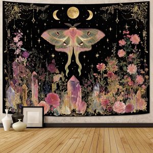 Floral Polyester Tapestry Wall Hanging Printed Machine Washable Wall Decor Wall Tapestry Art Bulk Wholesale Hand Wash Modern 2 - Product Image 1