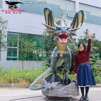 Statue de dragon volant chinois animatronique