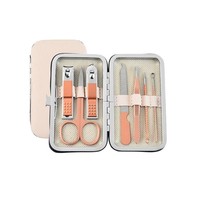 Ensemble de coupe-ongles en vente directe du fabricant Ensemble de voyage d'outils de beauté pour ongles Coupe-ongles en acier au carbone 7 pièces Set de manucure
