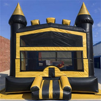 Équipement de jeu pour enfants, noir et blanc, PVC gonflable de 0,55 mm d'épaisseur, certifié CE, location commerciale, taille personnalisée