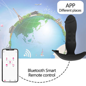 Estimulador de próstata de empuje telescópico Bluetooth Aplicación inalámbrica Control remoto Vibrador anal Masaje de próstata - Product Image 6