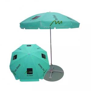 광고 사용자 정의 디자인 맞춤형 로고 인쇄 광고 폴리에스터 야외 판촉 대형 해변 우산 - Product Image 4