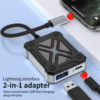 Nouvel adaptateur OTG 2 en 1 avec chargeur, adaptateur USB OTG pour iPhone iPad, Plug & Play