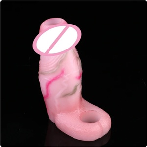3 Colors Realistic Penis Sleeve With Anti-drop Liquid Silicone Sex Toys for Men Delay Ejaculation Longer Lasting Adult Toy - Product Image 5