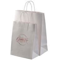 Sac en papier noir de luxe avec poignée en ruban pour bijoux, cosmétiques, cadeaux, vêtements et emballages de shopping – Grande Vente