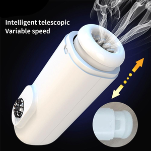 Popular velocidad Variable telescópica taza de silicona masculina vibrador TPE Material bolsillo coño juguete sexual masturbador para hombres - Product Image 5