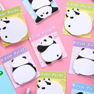 Mesaj için kendinden yapışkanlı dekoratif Sticker düzensiz şekil yapışkan not ile özel karikatür Panda tema not defteri - Product Image 5