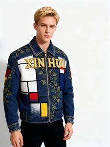 Veste bomber d'hiver pour homme en gros, fabrication ODM 2026, veste de luxe personnalisée avec broderie 3D, imperméable, coupe-vent, vêtements de rue - Product Image 2