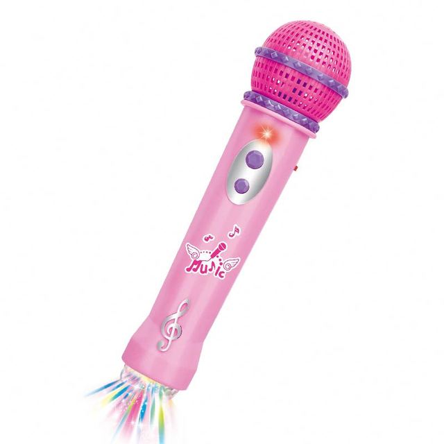 Hot Sell Children's Karaoke Gaming Model Singing Music Microphone Toy with Light