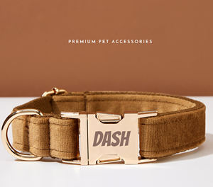 Ensemble Harnais et Collier pour Chiot en Fibre Tactique Marron Fantaisie avec Nœud Papillon Personnalisé et Laisse pour Chien, Gravé à la Main, Idéal pour Cadeau d'Anniversaire - Product Image 2