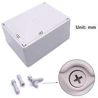 Boîte de jonction en plastique étanche, boîtier de jonction en ABS avec prise en caoutchouc, boîte de jonction en pvc pour l'extérieur, ip68, ip66, ip65, 50 pièces