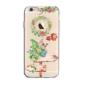 适用于华为手机壳南美热卖花朵印花定制TPU PC手机壳，适用于iphone后盖