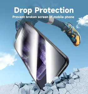 자동 정렬 먼지 제거 Samsung S24 S24Plus, S22, S23, S21 개인 정보 보호 강화 유리 화면 보호기