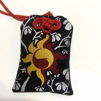 Sachet parfumé personnalisable pendentif de sac amulette de protection brodée militaire charme de paix pour téléphone sac à main portable
