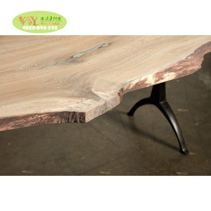 Industriedesign <span class=keywords><strong>Wishbone</strong></span>-Stil Massivholz Walnuss-Diechen-Birken-Esstisch moderner Massivholz-Esstisch - Product Image 4