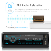 Autoradio Kassettenrekorder MP3-Player LCD-Display 1-DIN Universal Auto Audio BT FM AUX 2USB RC App-Steuerung Bunte Lichter