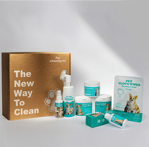 Custom logo Pet Gift Set Dog Cat Paw Cleaning Ear Drop Pet Deodorant Spray Pet Glove <strong>Wipe</strong> Pet Grooming Set Care Wet <strong>Wipes</strong> Set - Product Image 4