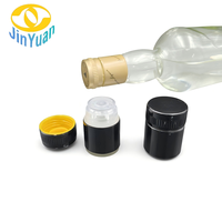 Bouchons de bouteille de vin en aluminium et plastique de qualité supérieure, finition brillante, avec bec verseur en plastique pour le contrôle du débit des spiritueux, directement de l'usine.