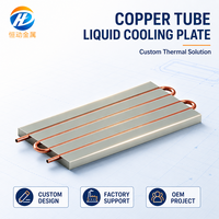 Plaque de refroidissement liquide en aluminium et cuivre sur mesure, usinée CNC, pour la gestion thermique des électroniques de puissance