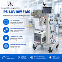 Imprimante laser UV IPS-LUV10W F MG pour codes QR, machine de marquage laser UV 10W 355nm USB2.0 pour la codification en ligne de production
