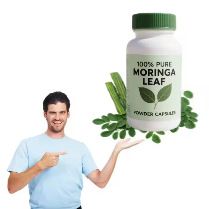 Moringa капсулы для первозданной GMP одобрены без глютена, не молочных, без добавления сахара, Моринга в порошковых Капсулах
