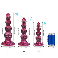 Silikon-Kürbis-Ei-förmiger Analplug, Unisex-Masturbator, Saugnapf, manueller Dildo, 100 % wasserdicht, Erwachsenenartikel, leicht zu öffnender Analplug