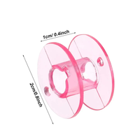 Bobine en plastique transparente colorée avec mallette de rangement pour machine à coudre, outil d'artisanat, 25 pièces