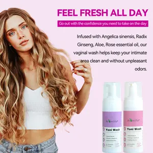 Natural Herbal Vaginal Yoni Feminine Foam Wash Women Hygiene Odor Cleanse Restores PH Balance Products With Rose Lavender