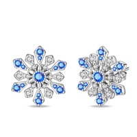 Boucles d'oreilles créoles S925 en argent sterling, avec breloques pendantes mignonnes en forme de dessin animé incrustées de zircone cubique colorée, boucles d'oreilles pendantes tendance