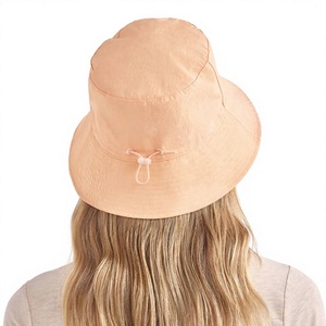 Solid Color Canvas <b>Bucket</b> <b>Hat</b> For <b>Women</b> Casual Spring Summer Wear 56-58CM Head Circumference - Product Image 3