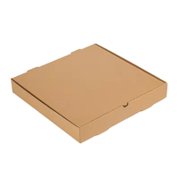 Vente en gros de boîte d'emballage pour pizza en carton ondulé blanc avec impression de logo personnalisé boîte à pizza en carton kraft brun de différentes tailles