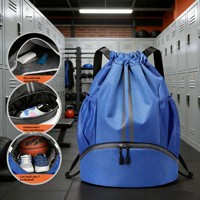 Sac de rangement portable à cordon pour ballons de sport (basket, football, natation, chaussures de foot) D5693