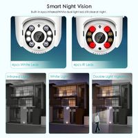 Caméras ICSEE Caméra CCTV DVR Noire Zoom 100X 8MP XMeye 5V 2A Lumière Wi-Fi Bullet Foco E27 Application Wi-Fi Double Objectif Carte SIM 4G