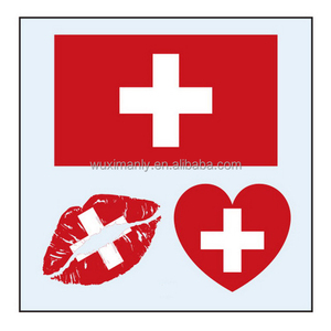Pegatinas <span class=keywords><strong>de</strong></span> la Bandera <span class=keywords><strong>de</strong></span> Croacia 2026, Impermeables y Ecológicas, Impresión con Troquelado, Laminación Brillante, Tatuaje Temporal <span class=keywords><strong>de</strong></span> Bandera y Corazón - Product Image 3